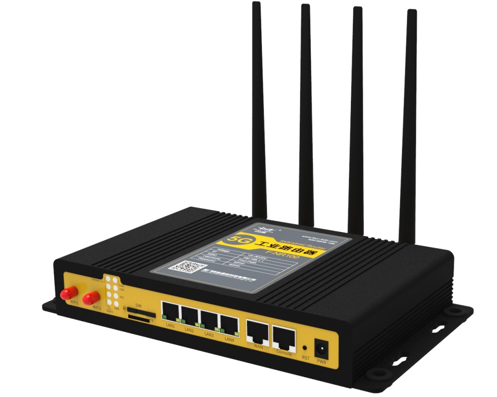 Industrial 5G Cellular Router with Dual 5G SIM Cards and RS232/485